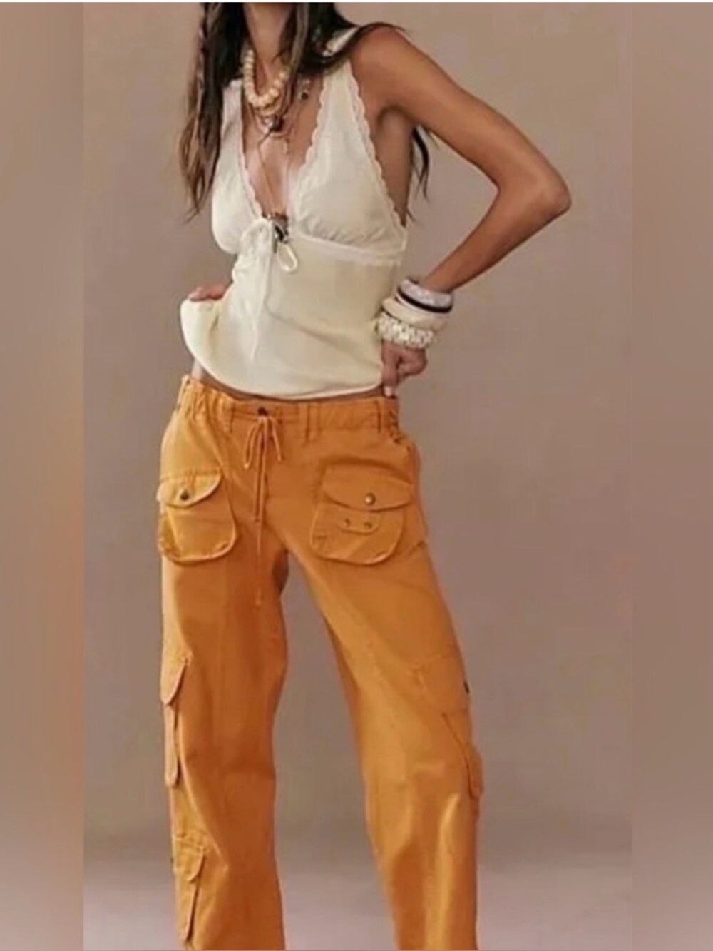 Free people We the Free Tahiti pull-on cargo pants-NWT